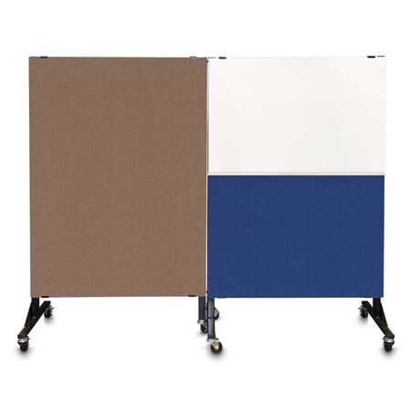 United Visual Products Sliding Door Indoor Enclosed Corkboard, 4 UV9001ACS4824-BLACK-AMETHY